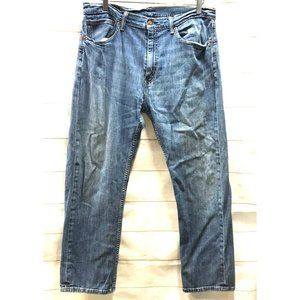 Levis 505 Mens 36 x 30 Jeans Regular Light Wash